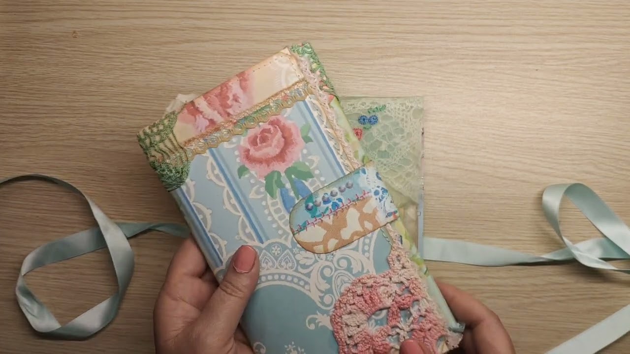 Junk Journal flip through, Latin Garden altered book & Baby Blue ephemera set