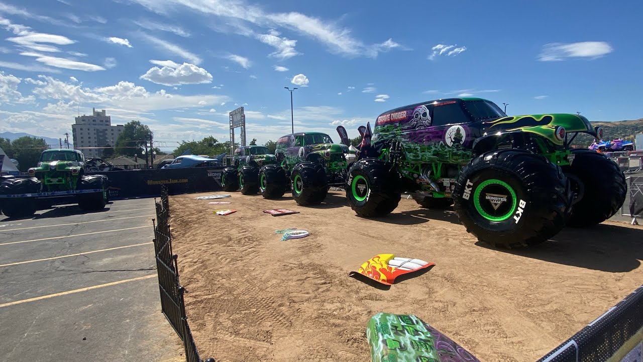 walking around monster jam world finals 24 pit party