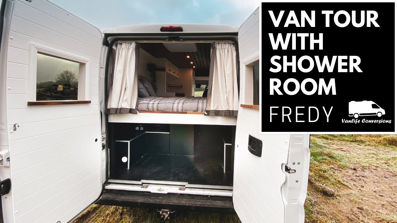 Van Tour with Fixed Bed & Dinette Seating | off-grid conversion with shower | Vanlife Conversions