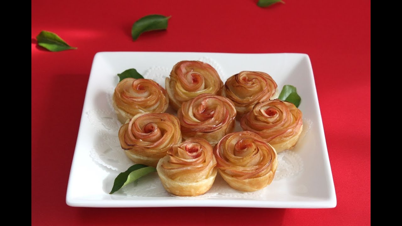 rose shaped apple pies 薔薇のアップルパイ