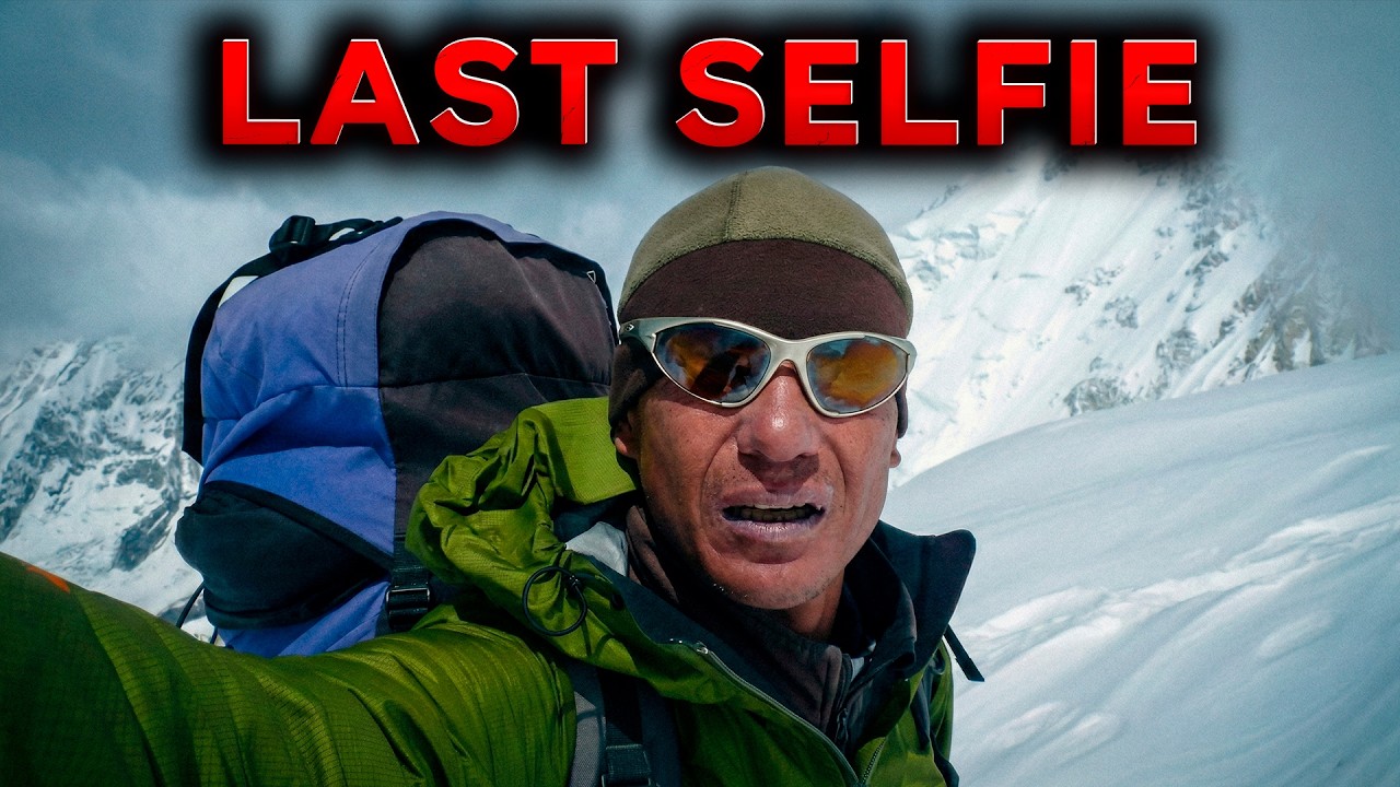 This mountaineering GENIUS is already dead. He simply FORGOT about safety gear