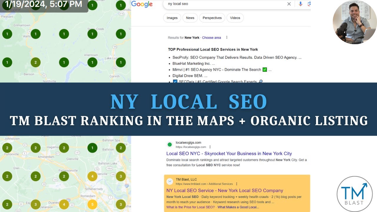 NY Local SEO - TM Blast Ranking in Google Maps and Organic Listing