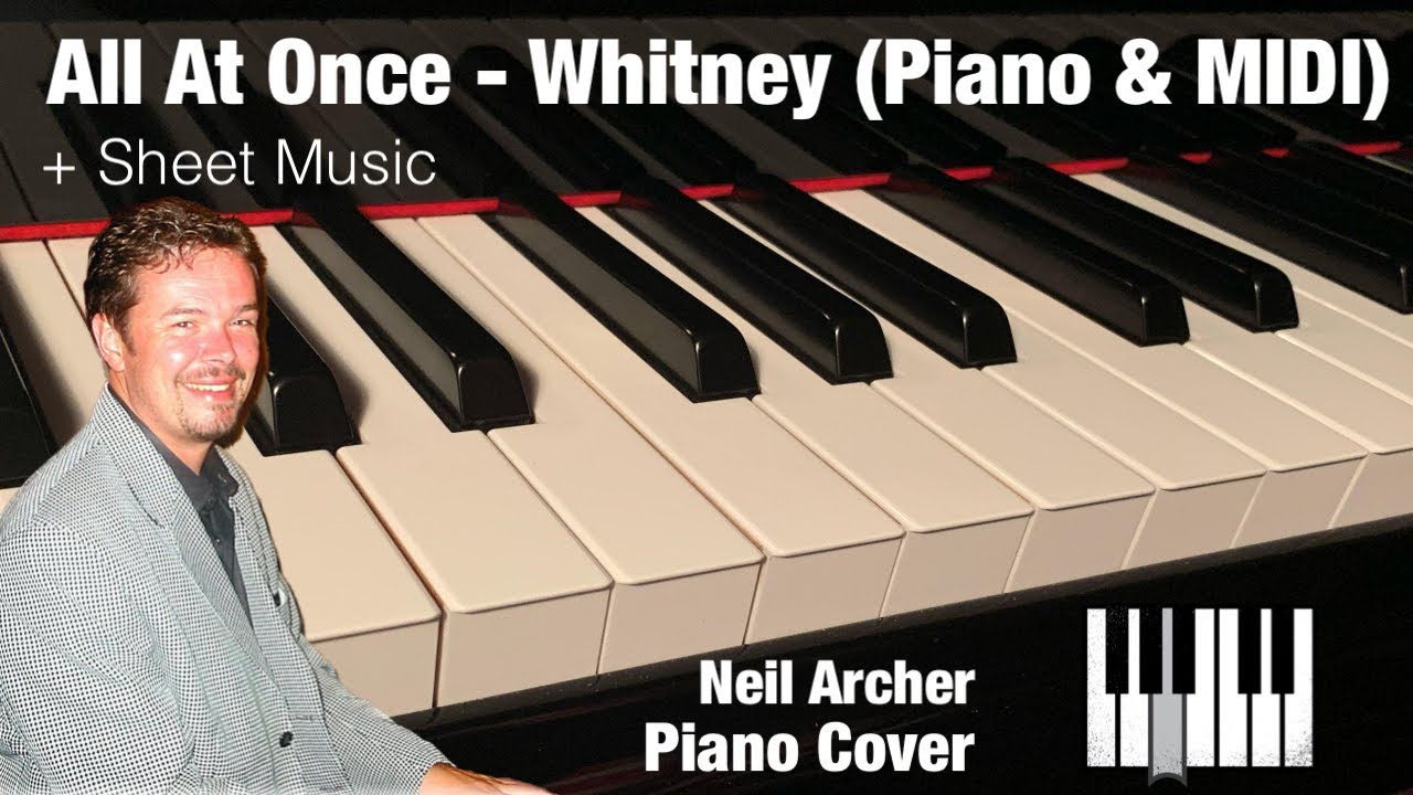 All At Once - Whitney Houston - Piano Cover + Sheet Music