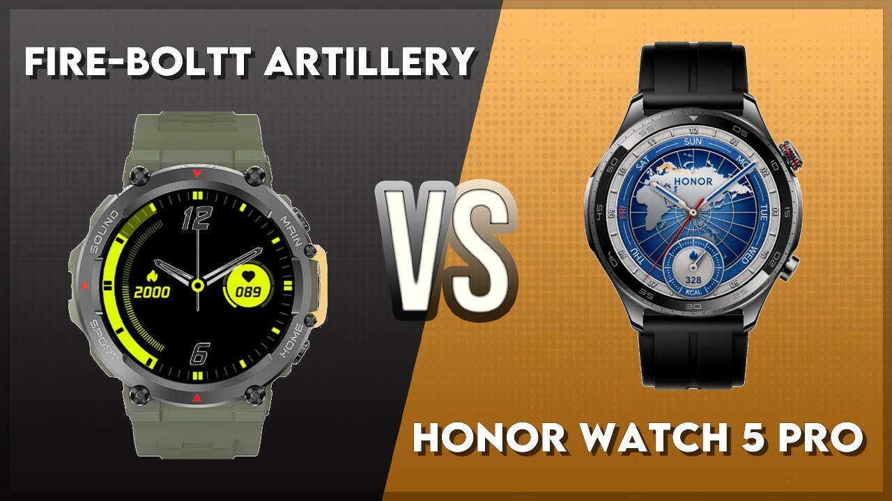 Fire-Boltt Artillery vs Honor Watch 5 Pro Comparison