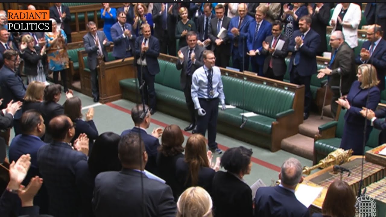 Moment MP Across the House Clap in Welcoming Back Sepsis Victim MP Craig Mackinlay