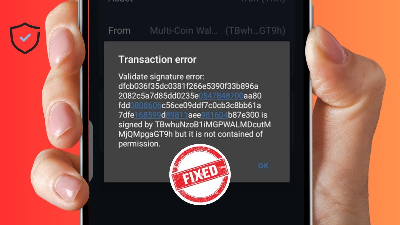 How To Fix Trust Wallet Validate Signature Error | Trust Wallet Transaction Error