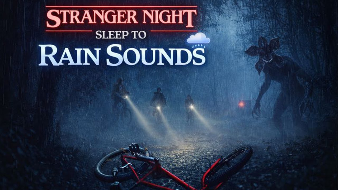 Stranger-Things-Style Night Rain Ambience 🌧️Dark Nostalgic Forest | Sleep • Relax • Focus (10 HOURS)