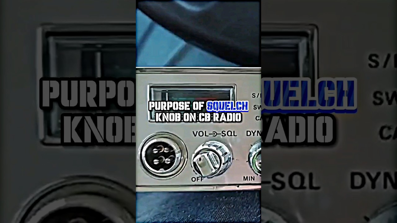 THE PURPOSE OF A SQUELCH CONTROL ON A CB RADIO IN A SEMITRUCK FOR AN OTR TRUCK DRIVER.