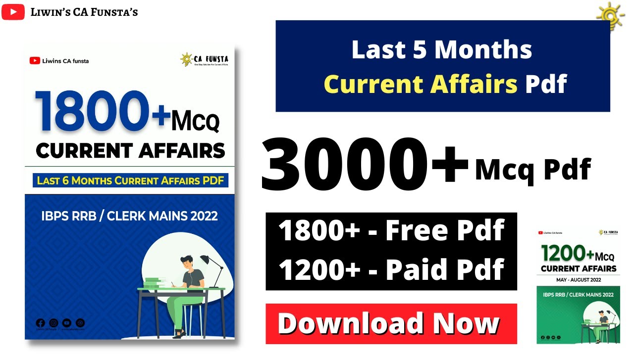 🔴3000+ Mcq Pdf for Current Affairs | Free Pdf Sownload Now