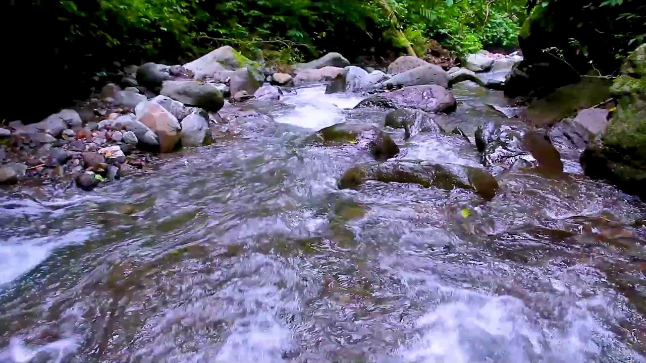 Deep Relaxation with Mountain River Flowing Water Sounds, Peaceful Nature White Noise