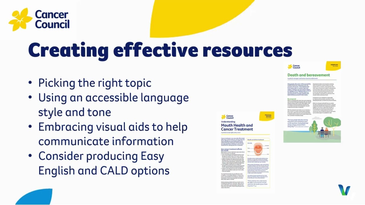 VICS Survivorship Clinical Network presentation: Tess McLauglan from Cancer Council Victoria
