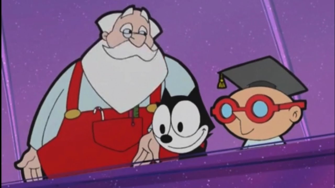 Felix the Cat Saves Christmas: Felix and Poindexter with Santa Clause
