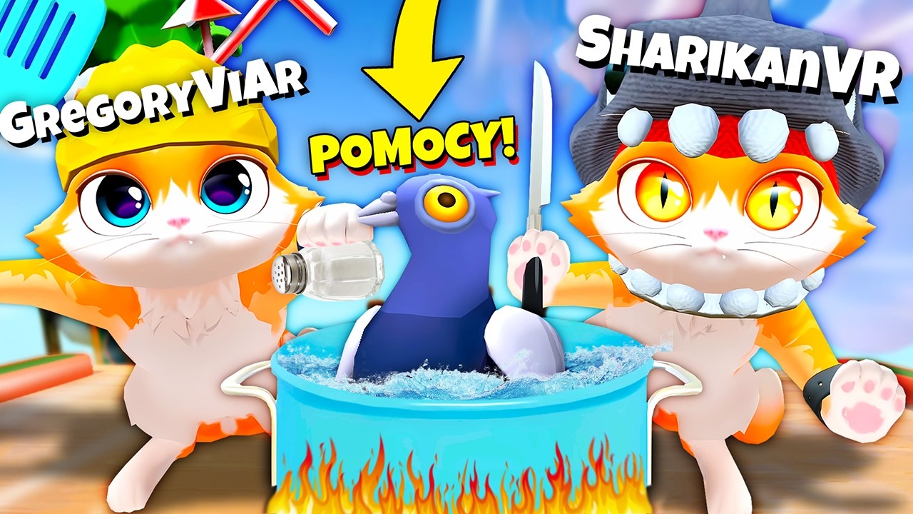 GOTUJEMY JEDZENIE NA MULTIPLAYER DLA INNYCH KOTÓW w I AM CAT VR!