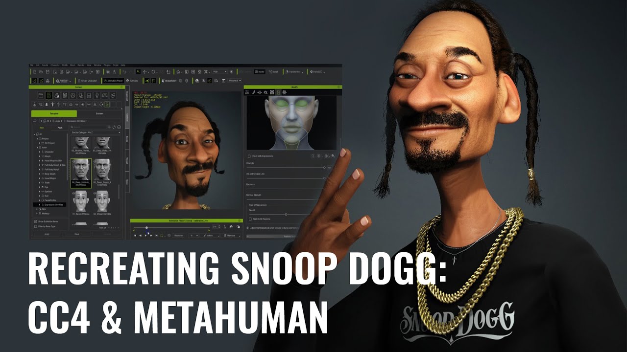 Recreating Snoop Dogg: Character Creator and MetaHuman Creator