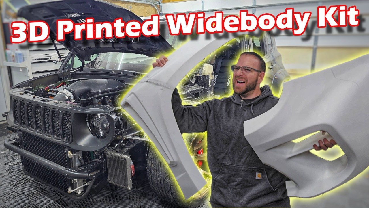Комплект обвеса Widebody, напечатанный на 3D-принтере, для Jeep Renegade с двигателем HEMI.