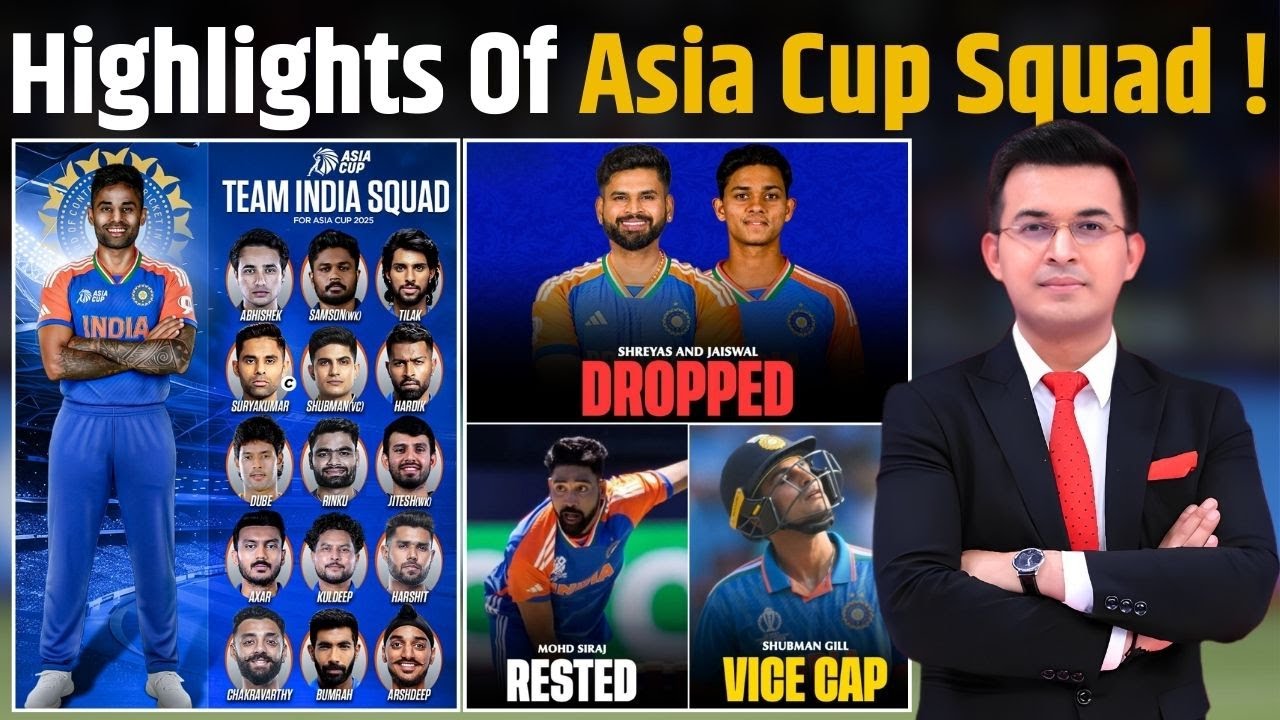 Asia Cup 2025: India announces squad, Suryakumar Yadav to lead; Shubman Gill named vice-captain