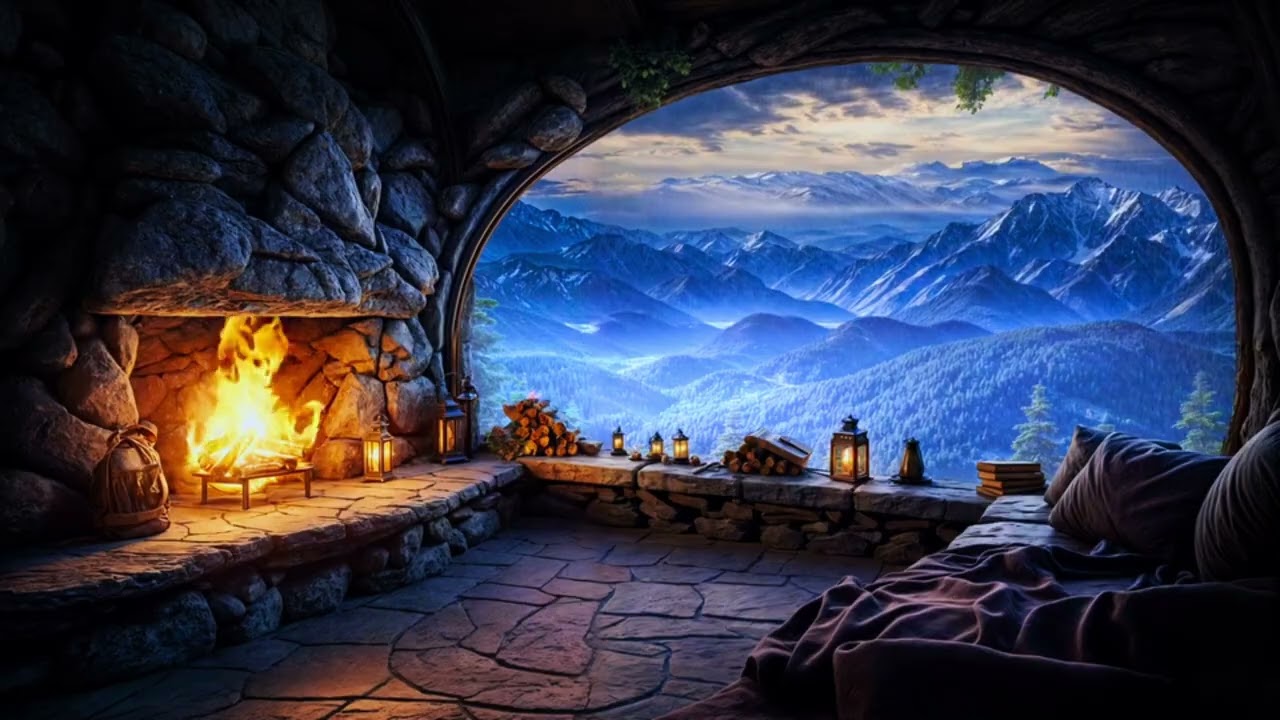 Crackling Fireplace & Soft Piano | Cozy Ambient Music for Focus (30 Minutes)