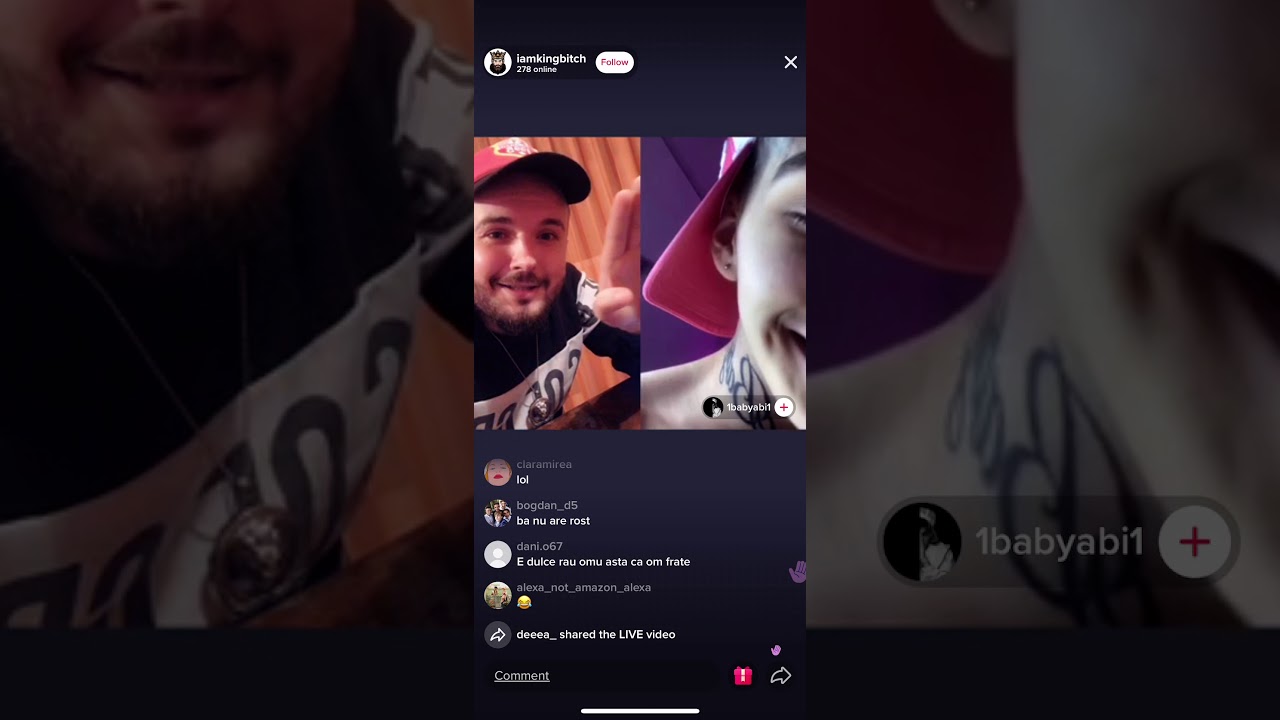 BabyAbi - Abi - Live TikTok - discutie cu “king” Follow pentru partea 2