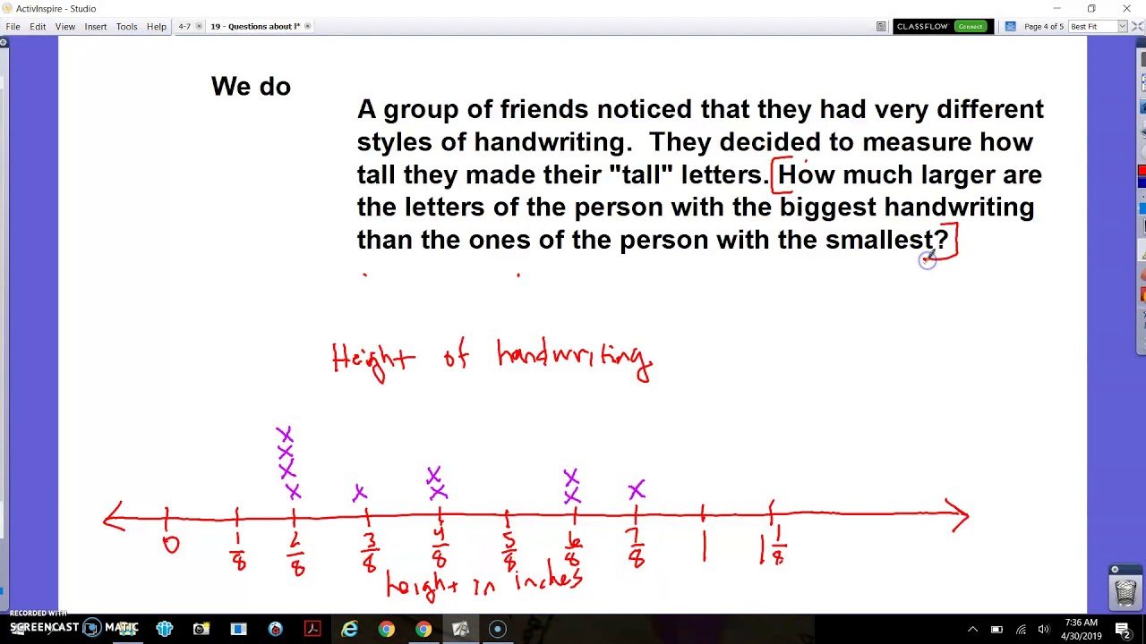 MD Lesson #19 - questions about line plots involving subtraction