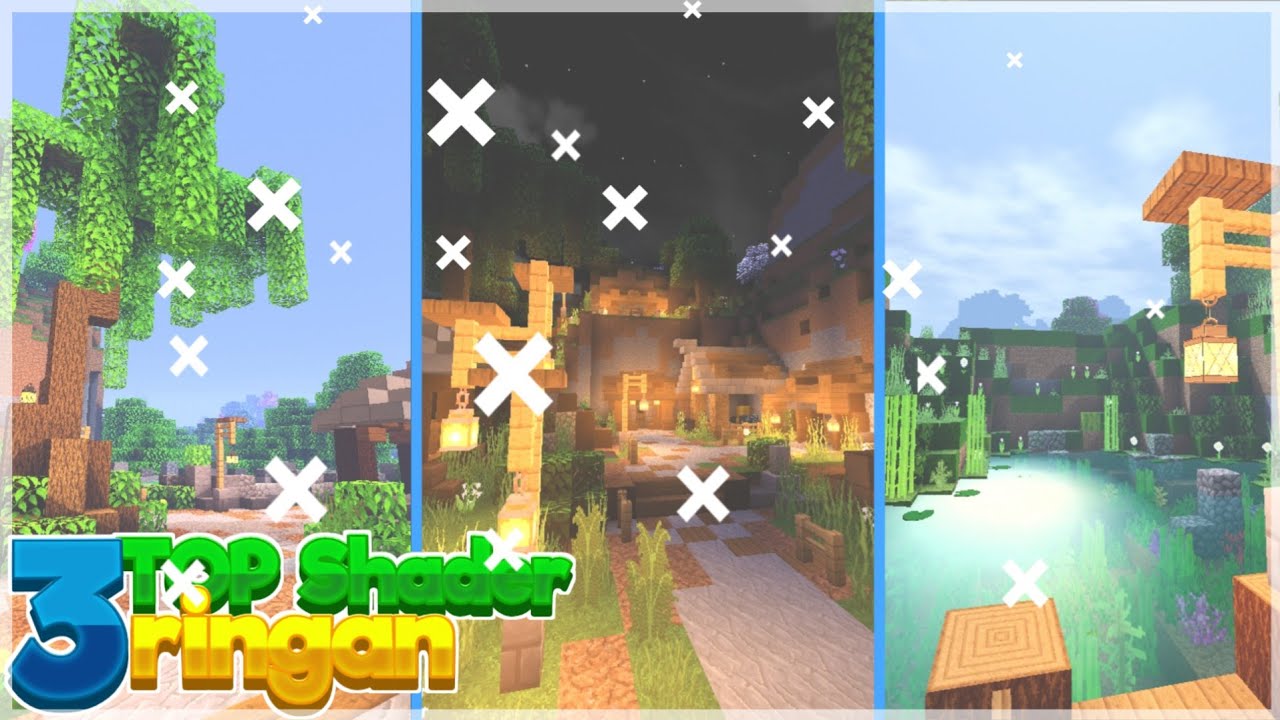 TOP 3 SHADER RINGAN REALISTIC TERBARU (RAM 1GB Lancar) ||1.16+