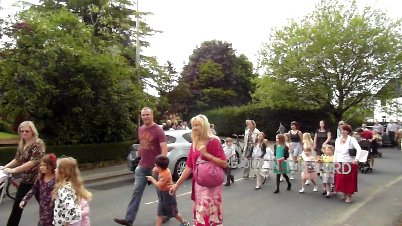 Eccleston Brass Band playing at Eccleston Walking Day