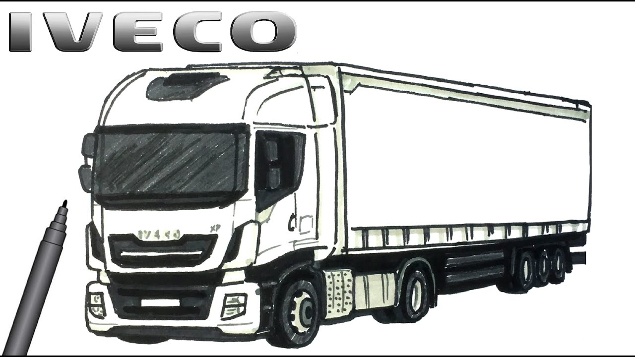 Easy Drawing Iveco Truck I Kolay Iveco Tır Çizimi I Tır Nasıl Çizilir? How To Draw Truck?