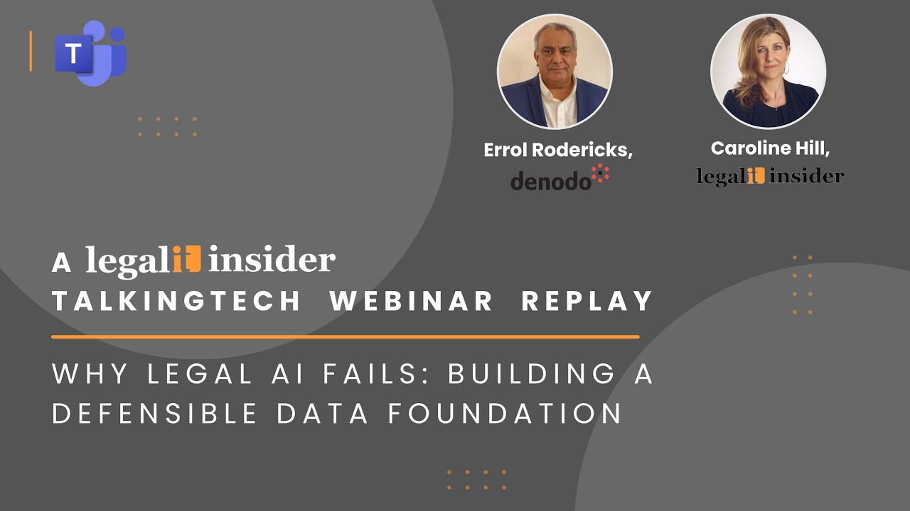 Why legal AI fails without trusted data: Key takeaways from our Denodo webinar