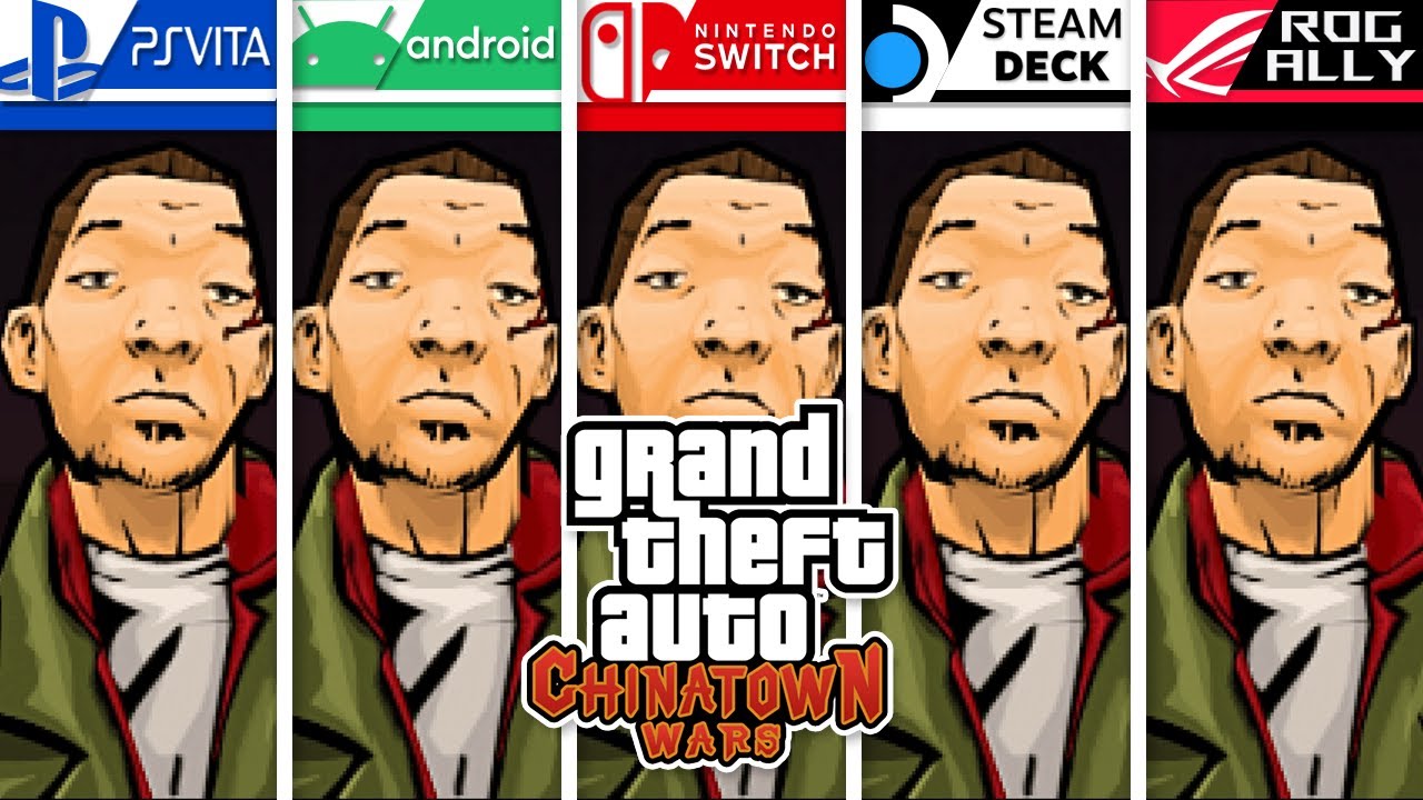 GTA Chinatown Wars | PSP vs PS Vita vs Android vs Switch vs Steam Deck vs ROG | Graphics Comparison