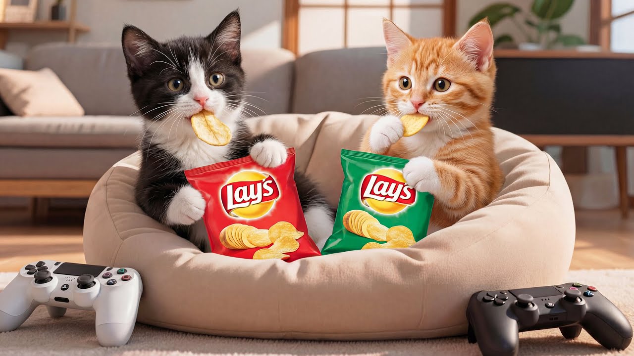 🐱🍟 Baby Kittens’ Snack Time Turns Into the CUTEST Moment Ever!