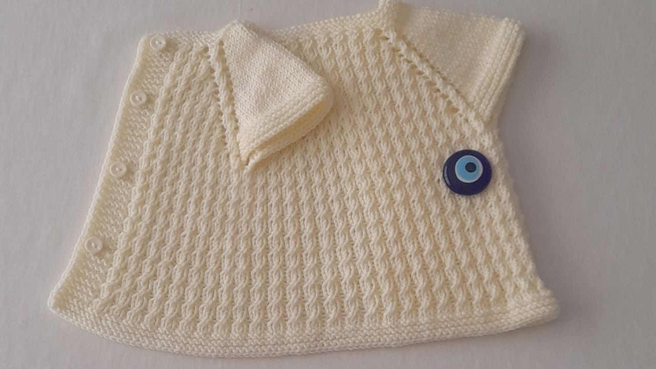 1 Yumak ile Yenidoğan Bebek Yeleği  #yenidoğan #örgü #baby 