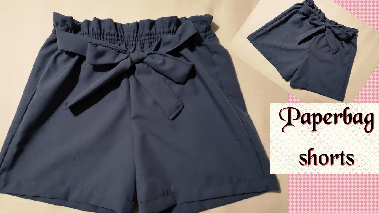 How to make paper bag shorts | How to sew shorts with elastic | DIY summer shorts #DIY #Beginners