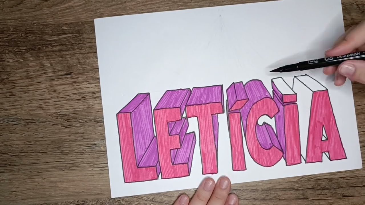 Nome com perspectiva - nome com profundidade TEXTO 3D