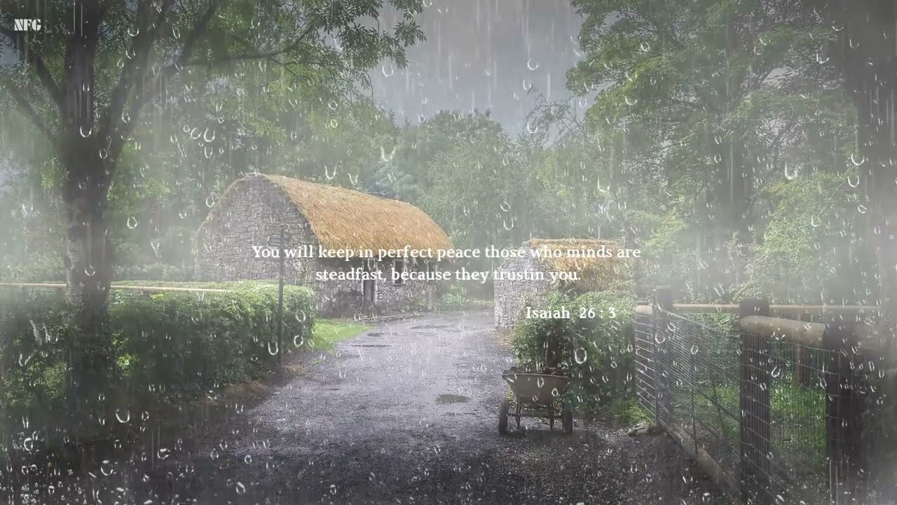 Peaceful Scripture Reading | Rain & Soft Music (NIV)