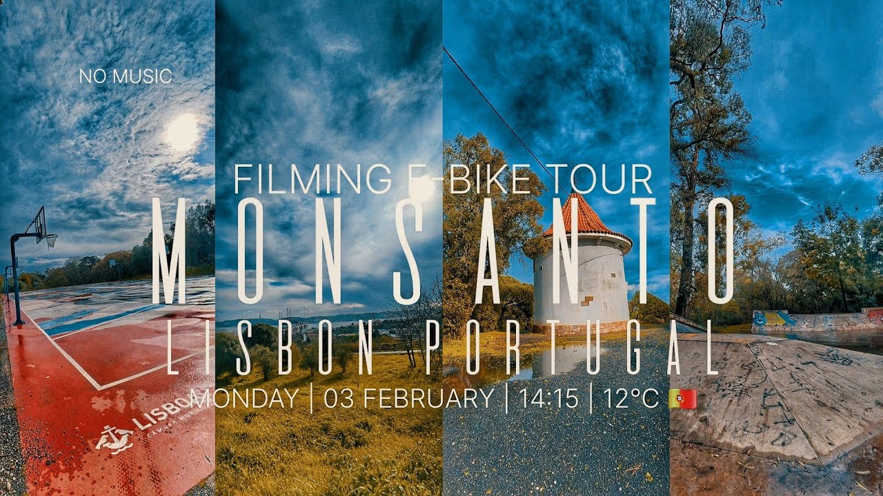 4K 🇵🇹 Monsanto Lisbon Portugal (Filming E-Bike Tour ) No Music 