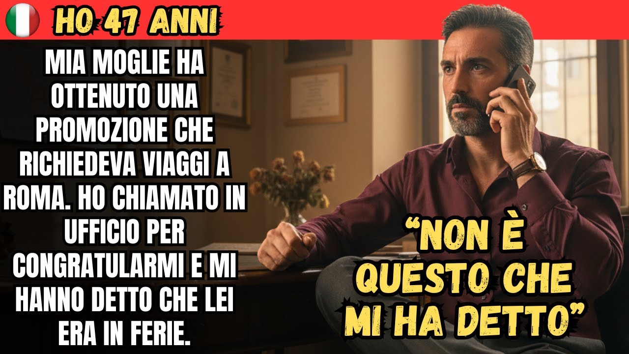 MIA MOGLIE HA OTTENUTO UNA PROMOZIONE CHE RICHIEDEVA VIAGGI A ROMA. HO CHIAMATO IN UFFICIO PER...