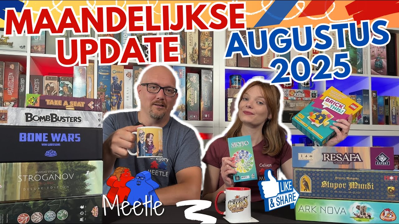 Maandelijkse Bordspellen Update van AUGUSTUS 2025 bij Meetle ⛱️