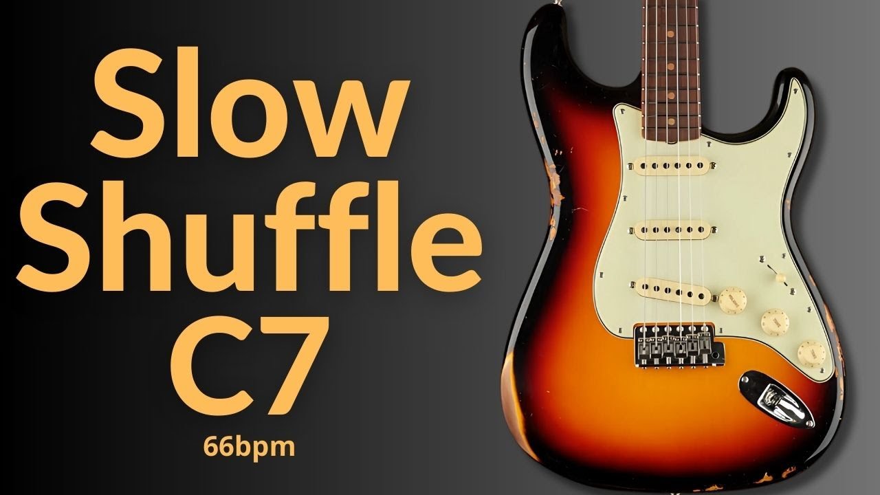 Slow Ride Blues Guitar Backing Track in C Major (C7)