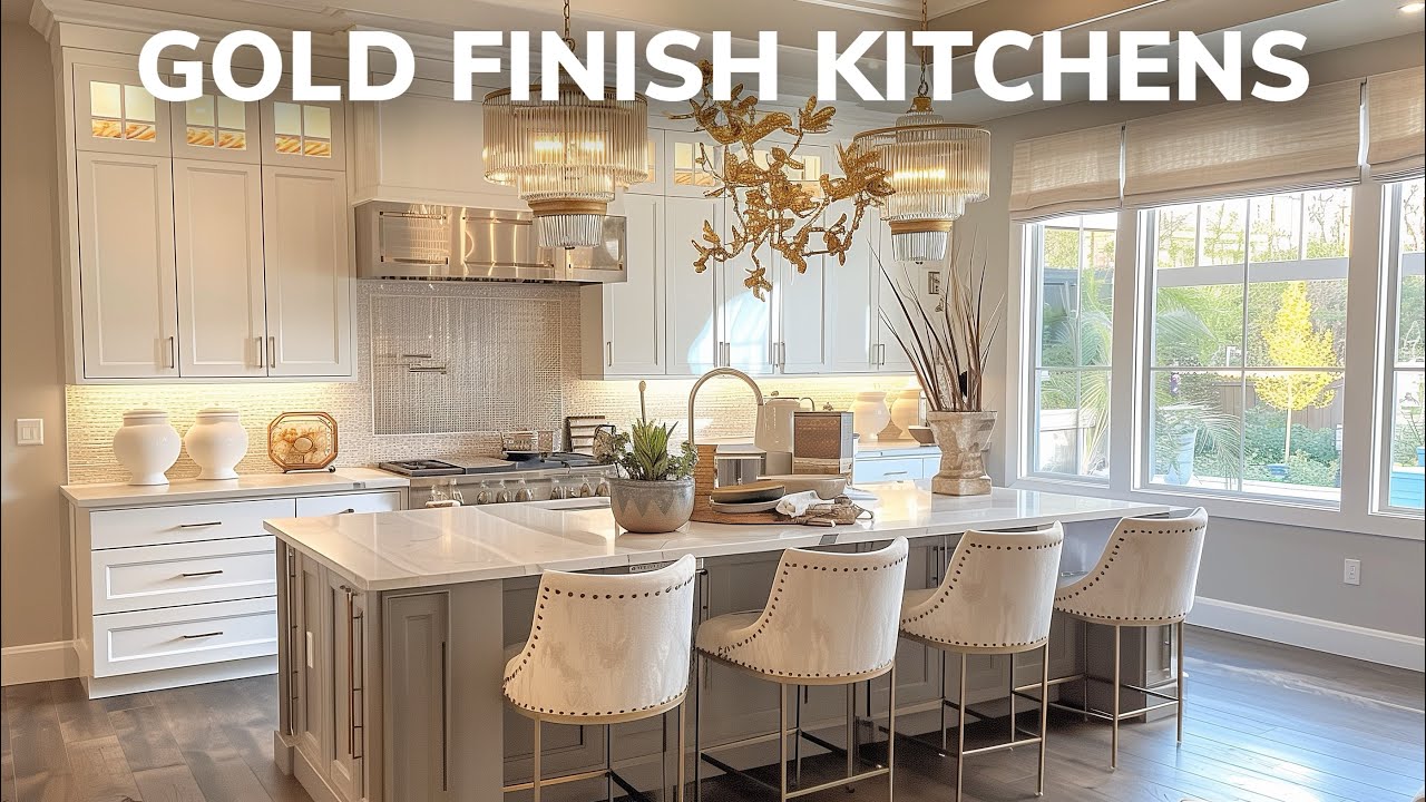 Stunning White Kitchens with Gold Finish for Interior Decore inspiration and ideas