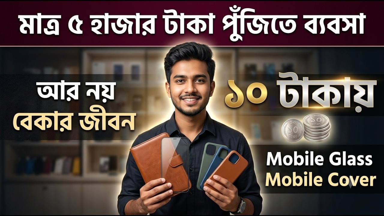 মাএ ৫ হাজার টাকায় ব্যবসা | Mobile back cover & glass | Mobile accessories wholesale market in Dhaka