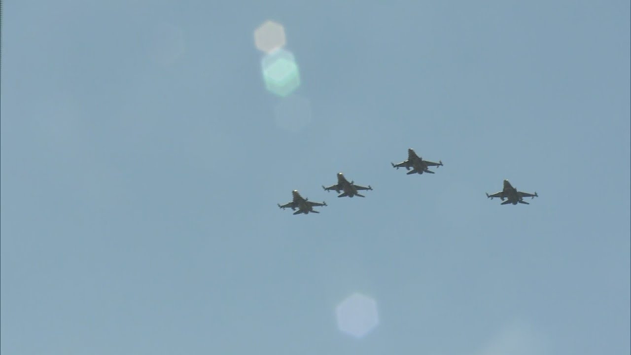F-16s From Buckley Air Force Base Honored Colorado Veterans With A Flyover