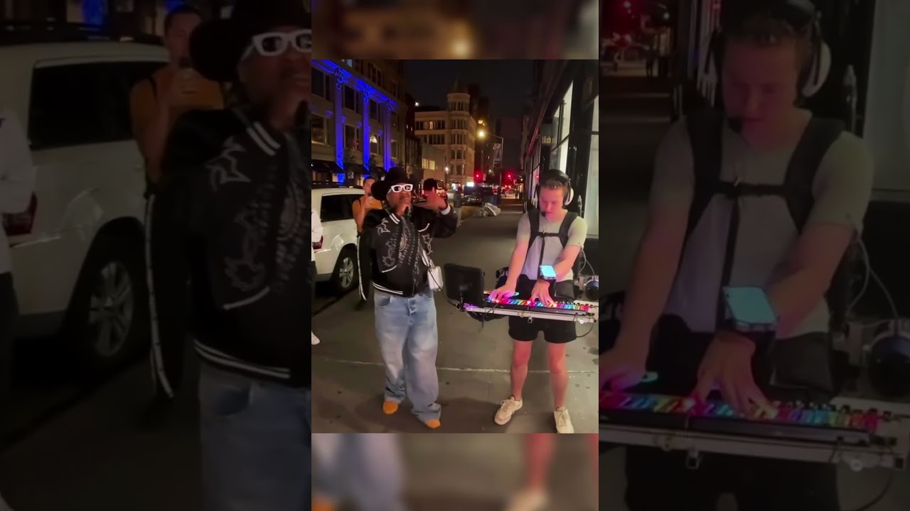 running into grammy-winning singer while walking around making beats in nyc