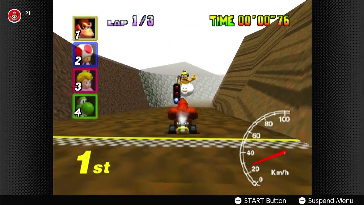 Mario Kart 64 (N64) - Flower Cup 150cc (Donkey Kong)