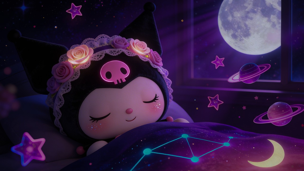 Fall Into Deep Sleep in 5 Minutes 🌙 Kuromi Night Music for Stress, Anxiety & Insomnia