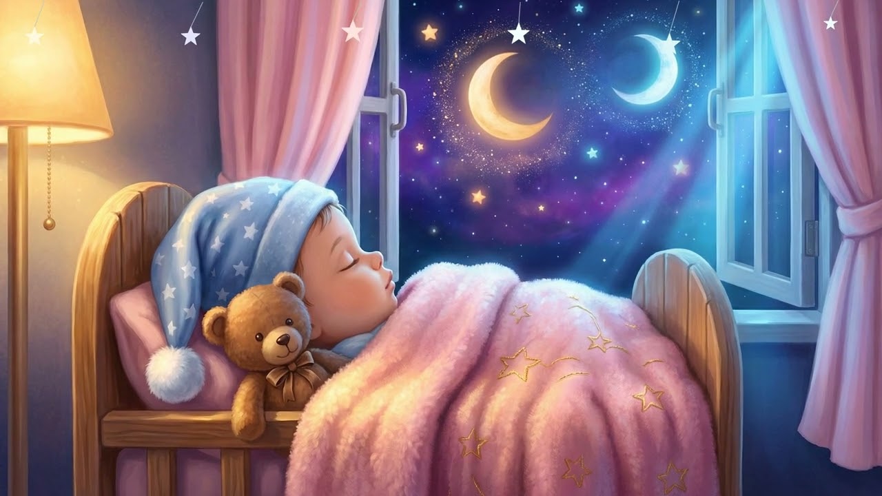 🌙 Rain & Slow Piano ☔ Baby Bedtime Calm