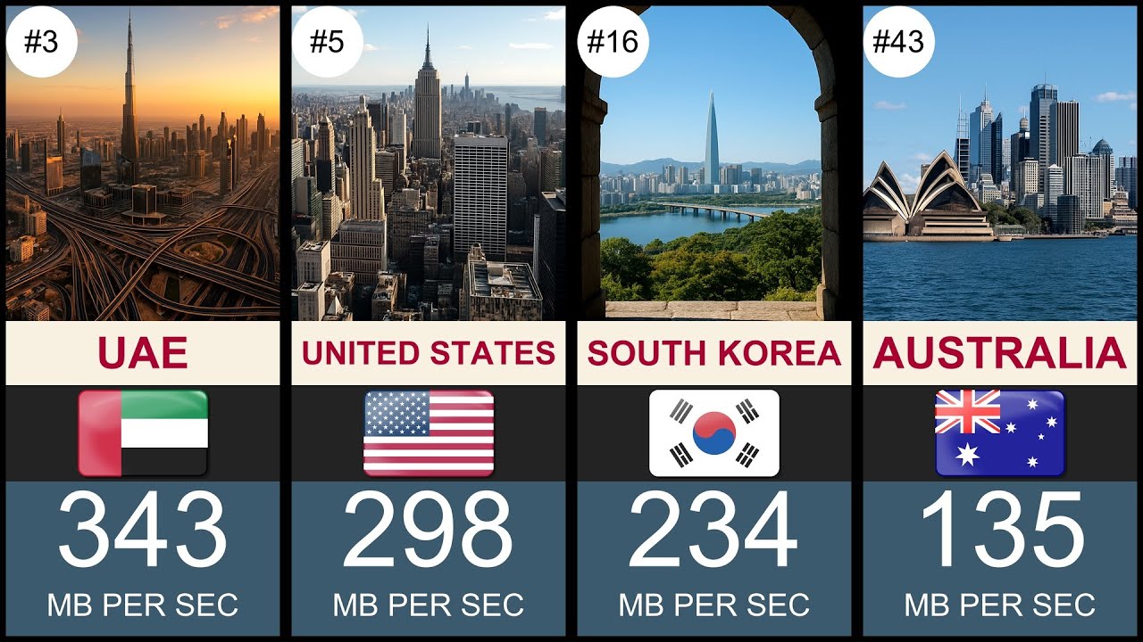 World Fastest Internet Speed - 130 Countries Compared