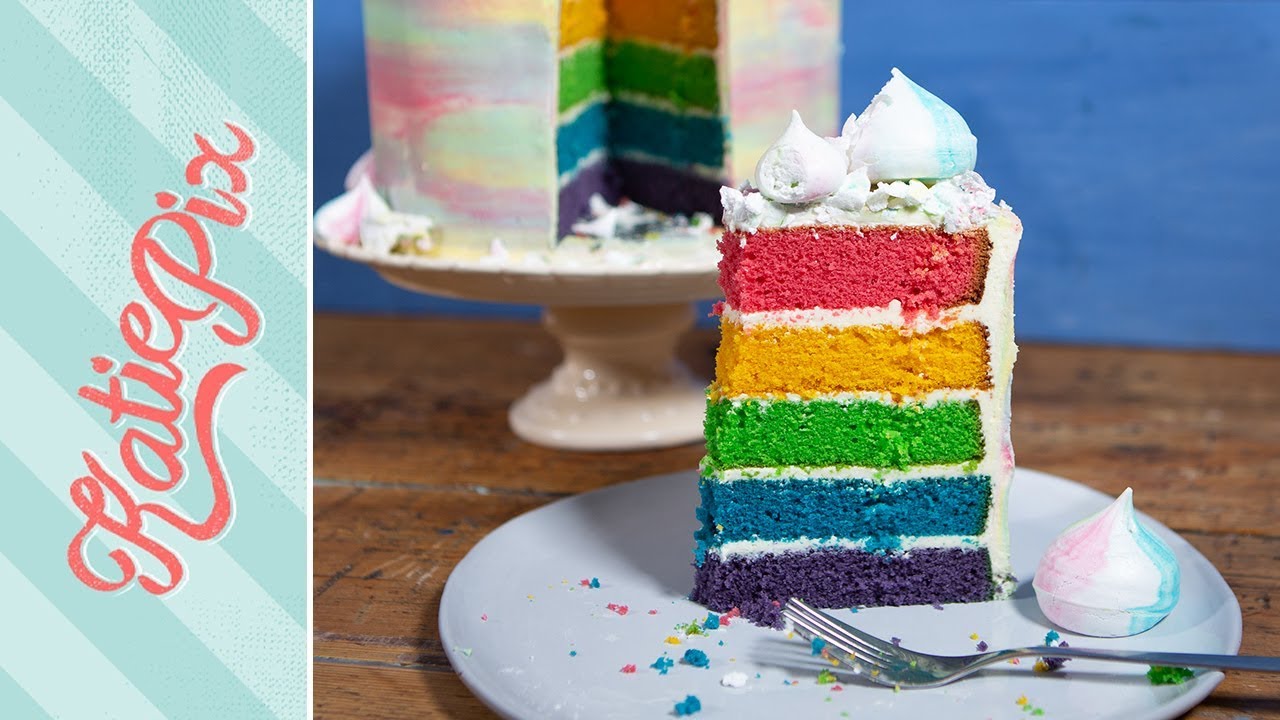 Juliet Sear X Ultimate Rainbow Cake Recipe | Katie Pix