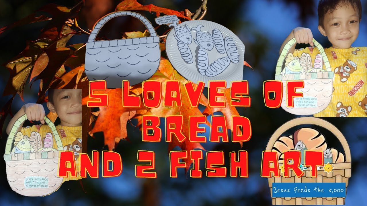 FIVE LOAVES OF BREAD AND 2 FISH ART (arts and craft, feeding the 5000) ||david angelos tv