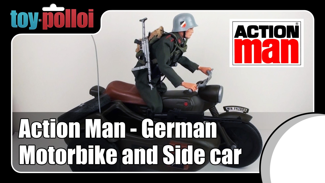 Vintage Action Man German Motorbike & Sidecar restoration Cherilea - Toy Polloi