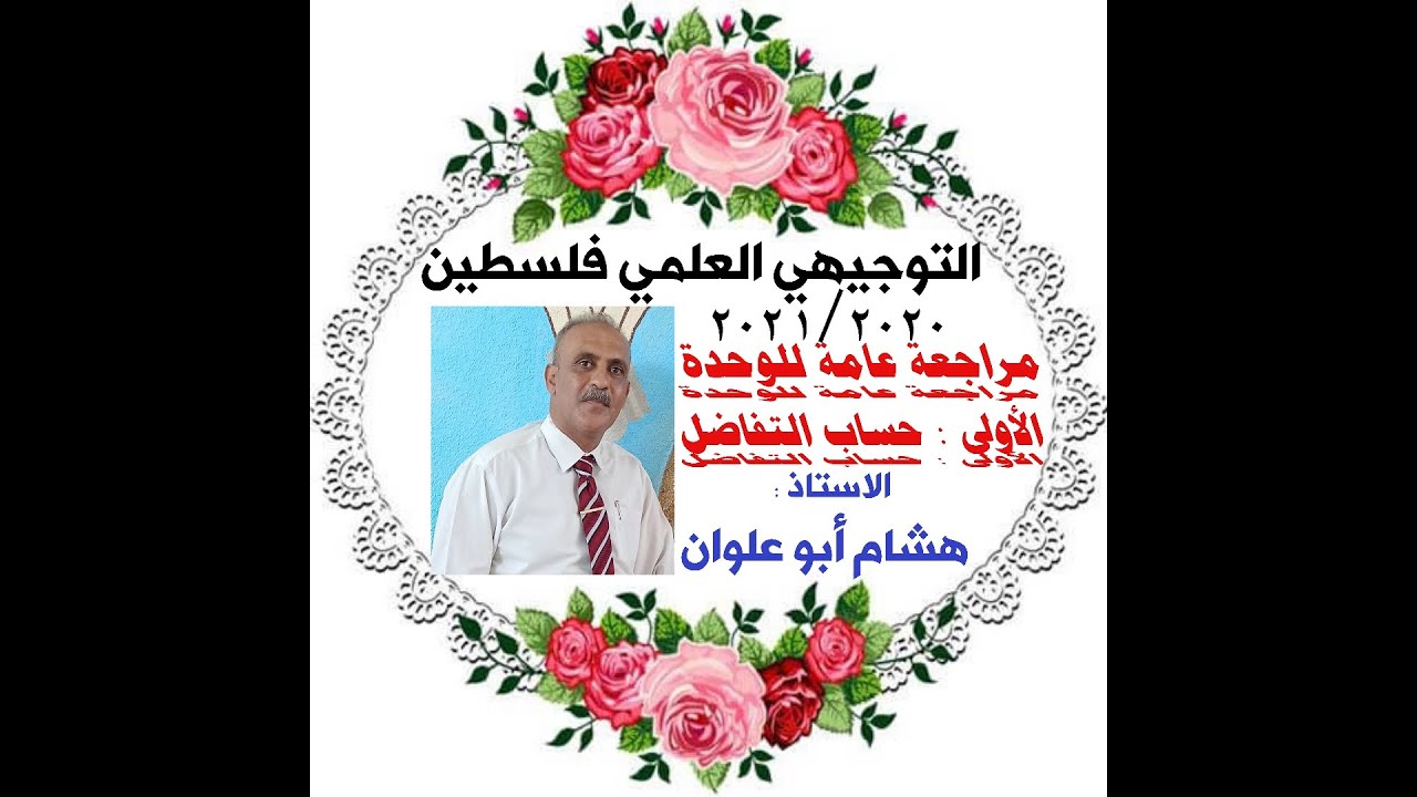 التوجيهي العلمي مراجعة عامة للوحدة الأولى حساب التفاضل
