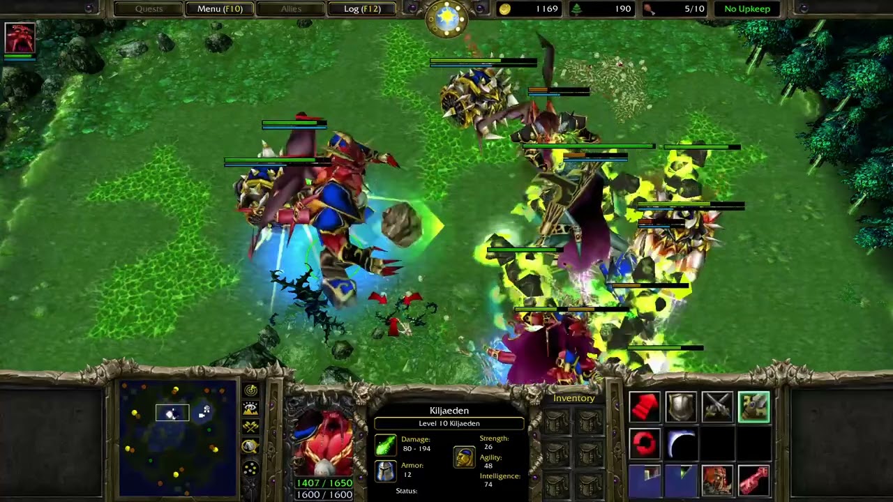 Warcraft III Lord Kil'jaeden vs Lord Archimonde